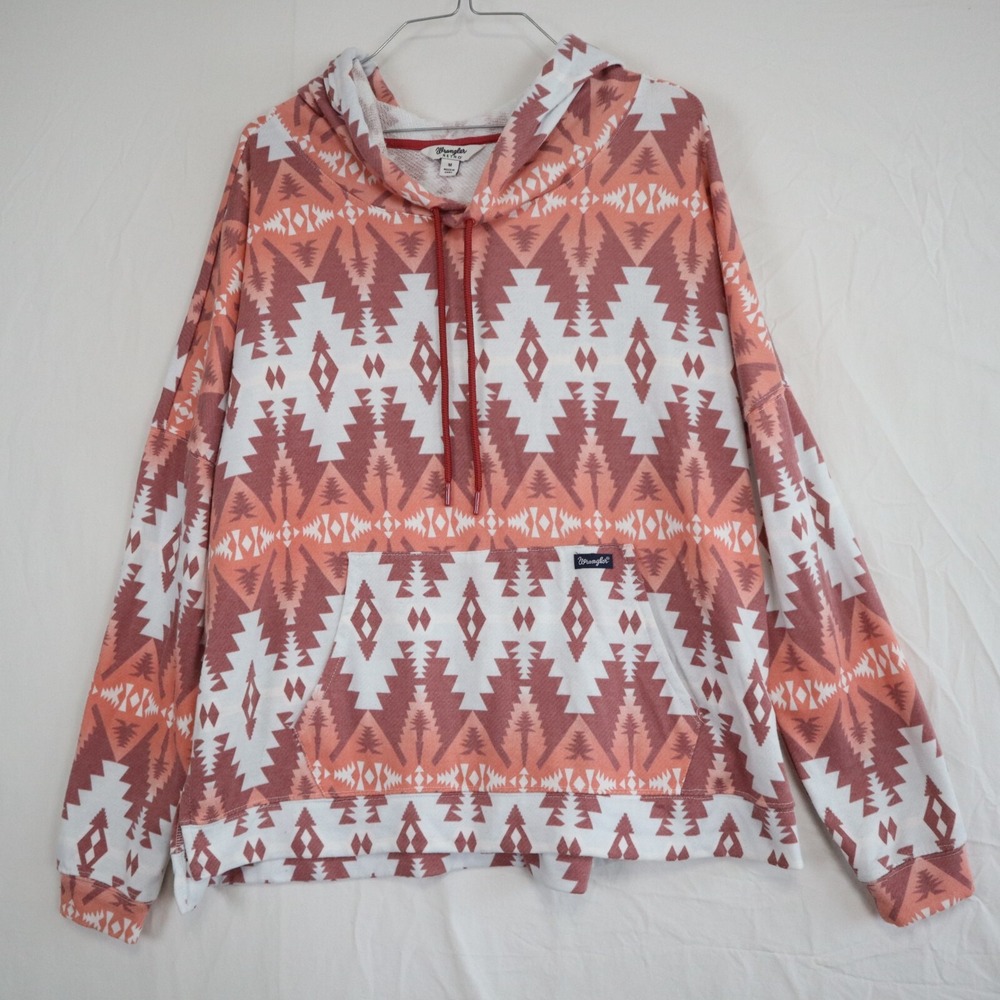 Wrangler Retro Hoodie Womens Medium Pullover Sweatshirt Southwest Long Sleeve